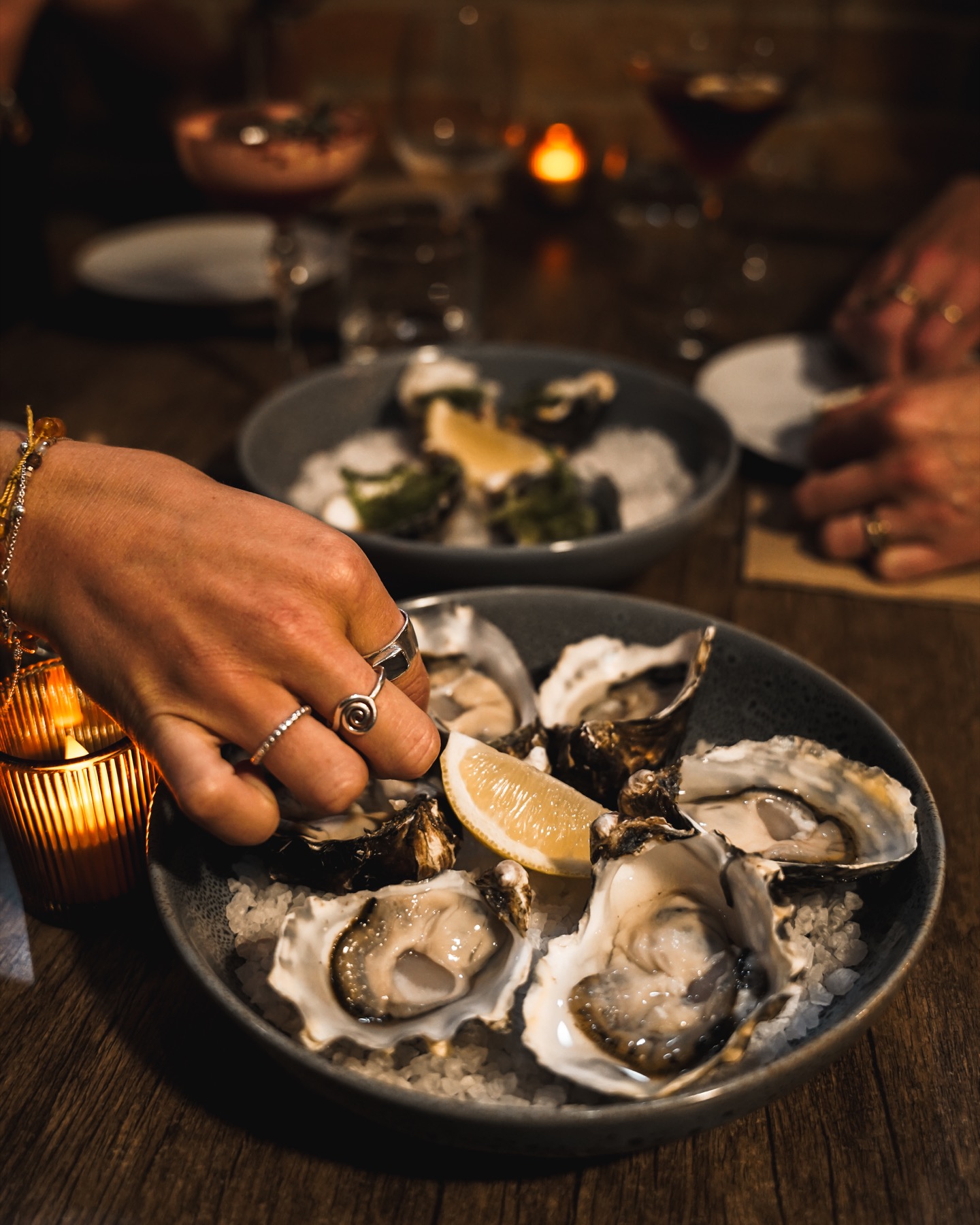 Fresh oysters at The Wharf